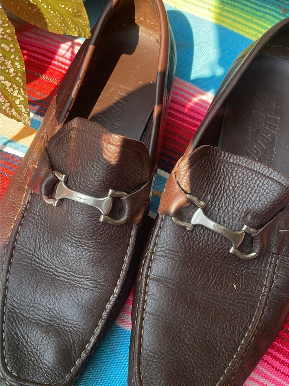 Salvatore Ferragamo Dark Brown Leather Bit Loafers